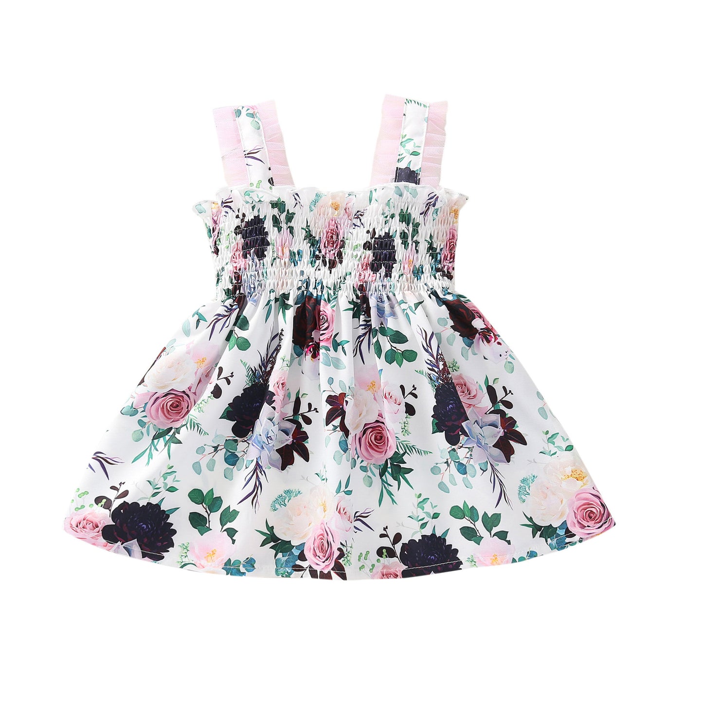 Girls Fashion Personality Patchwork Mesh Dress