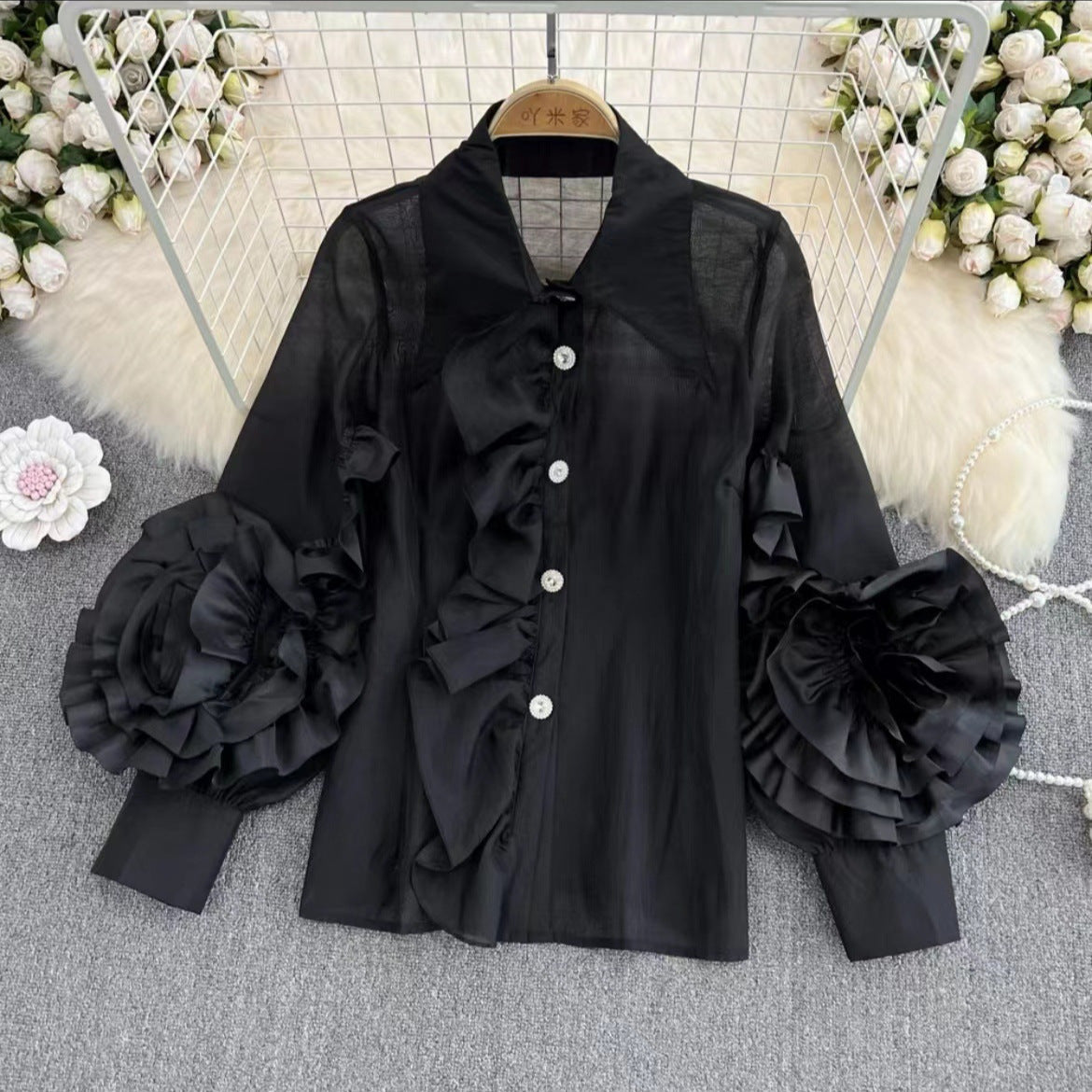 Niche Set Stitching Loose Cool Western Style Shirt Female