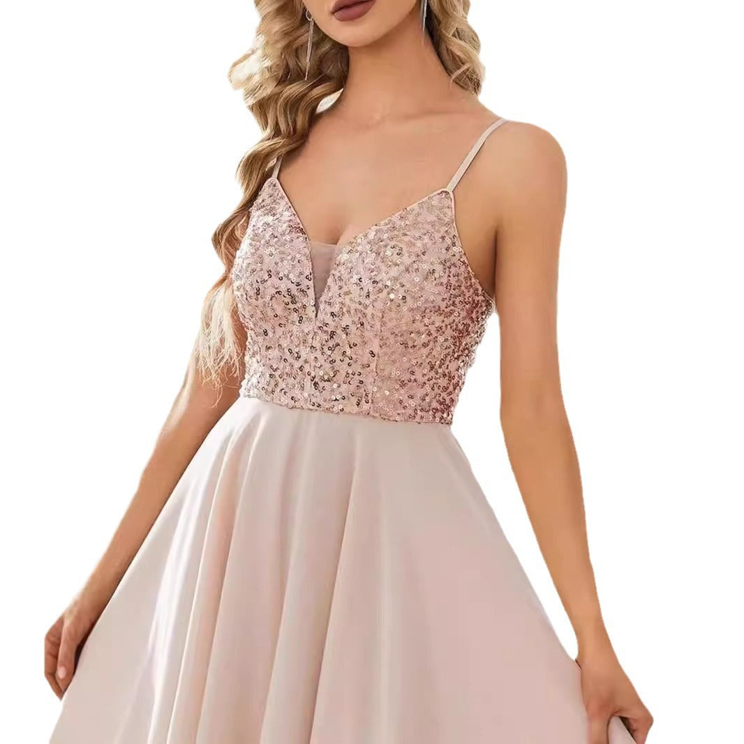 Womens Stylish Sequin Toast Dress