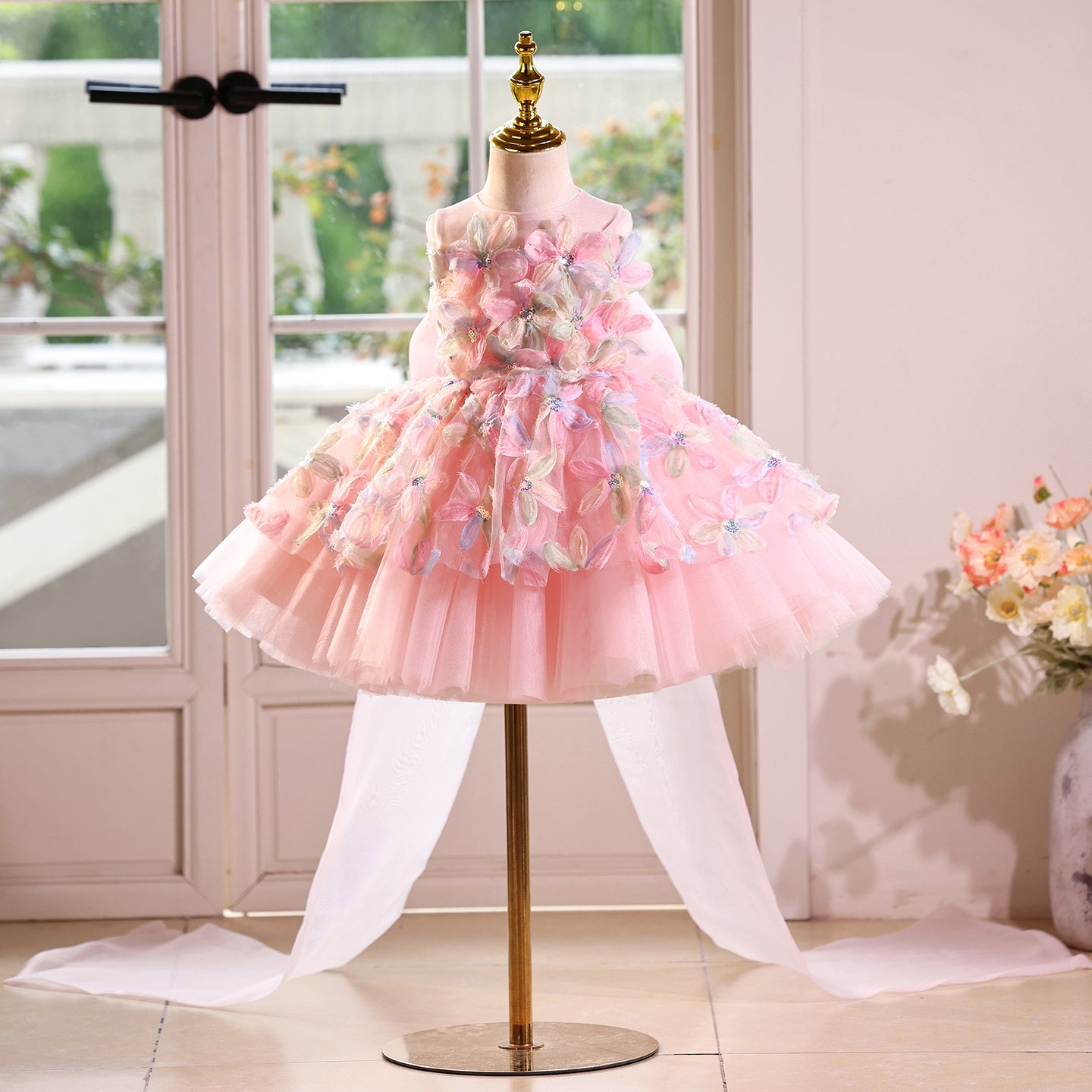 Children's Light Luxury Minority High-end Flower Girl Wedding Dress