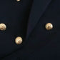 Solid Color Metal Double-breasted Button Casual Blazer