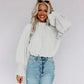 Simple Style Autumn And Winter Fashion Pullover Pleated Texture Ruffle Sleeve Loose Top