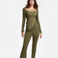 Solid Color Homewear Pajamas Suit