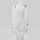 Fashion Flower Tube Top Package Hip Dress Women