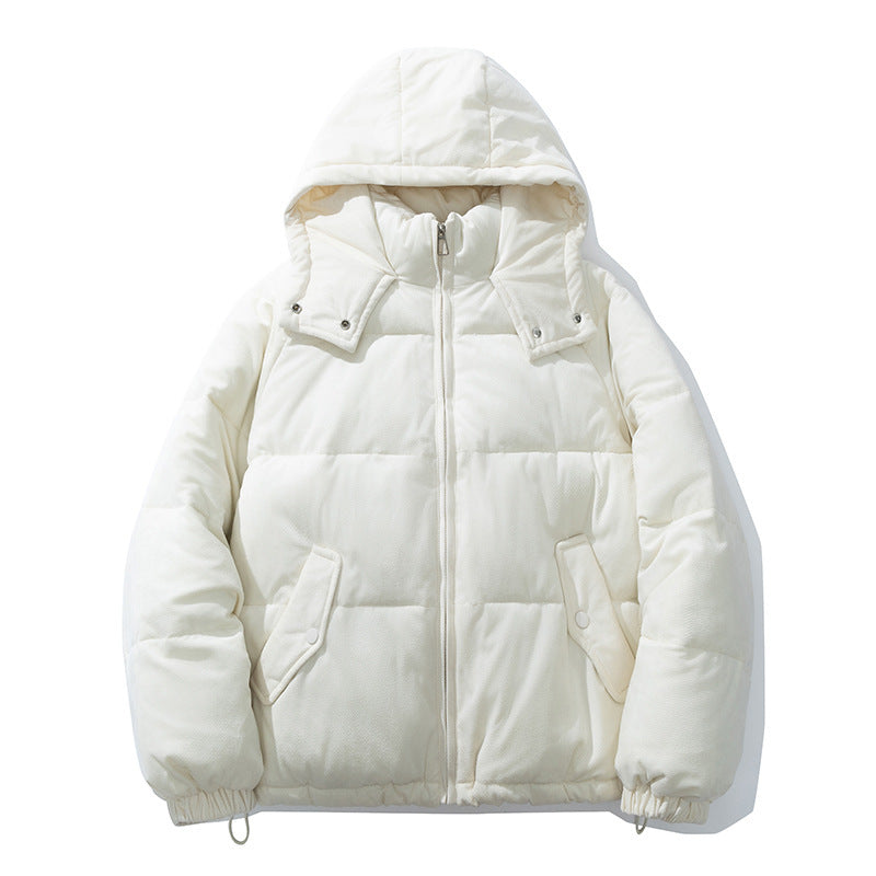 Veste matelassée en velours côtelé pour femme, à la mode