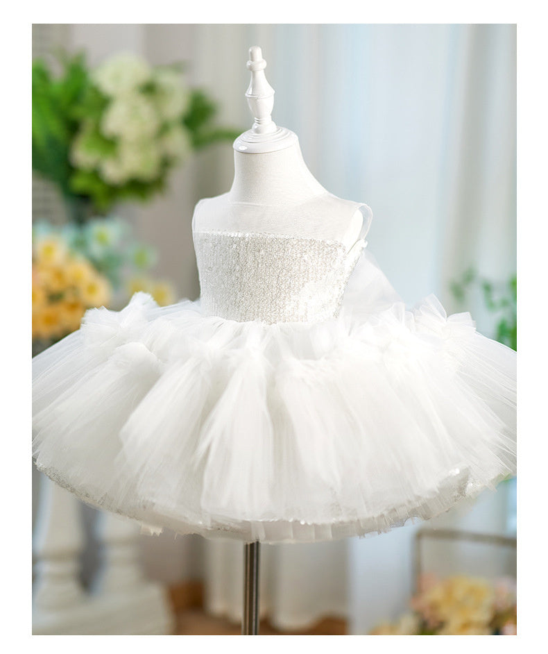 Children's Sequined Sleeveless Girl Princess Dress