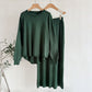 Women's Wear AutumnWinter Solid Color Simple Long-Sleeve Fashionable Casual Knitted Set