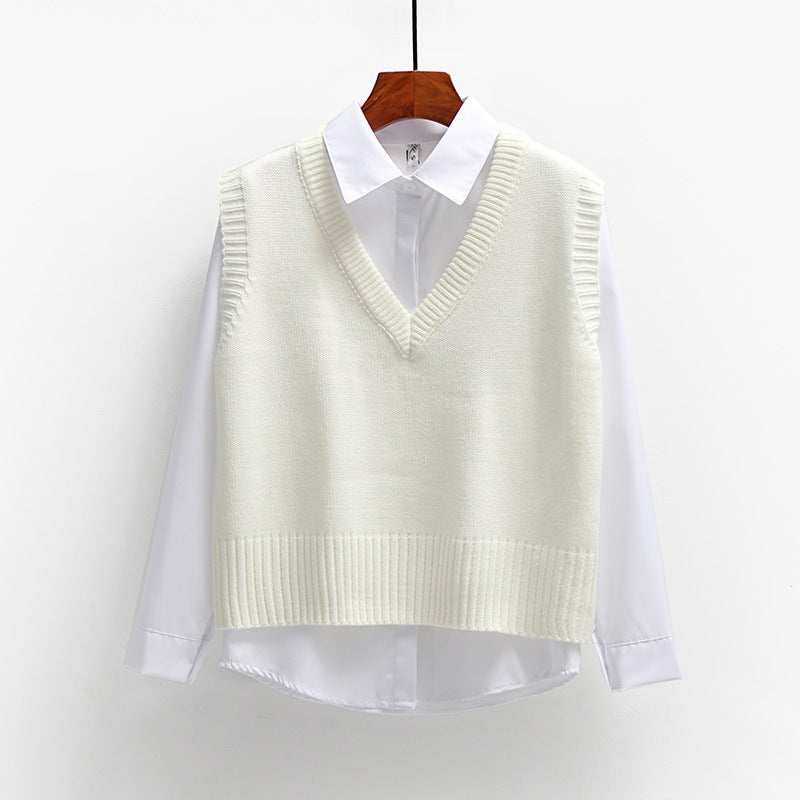 Waistcoat Short Loose Sleeveless Waistcoat Sweater