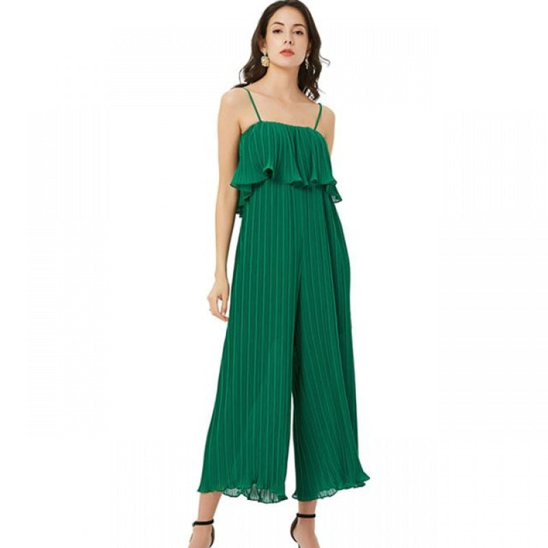 Elegant ruffled jumpsuit women