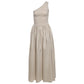 Fashion Women's Wear Waist Slant Shoulder Sleeveless Dress