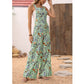 Cross-border Floral Print Button Wide Leg Jumpsuit Sale In Stock