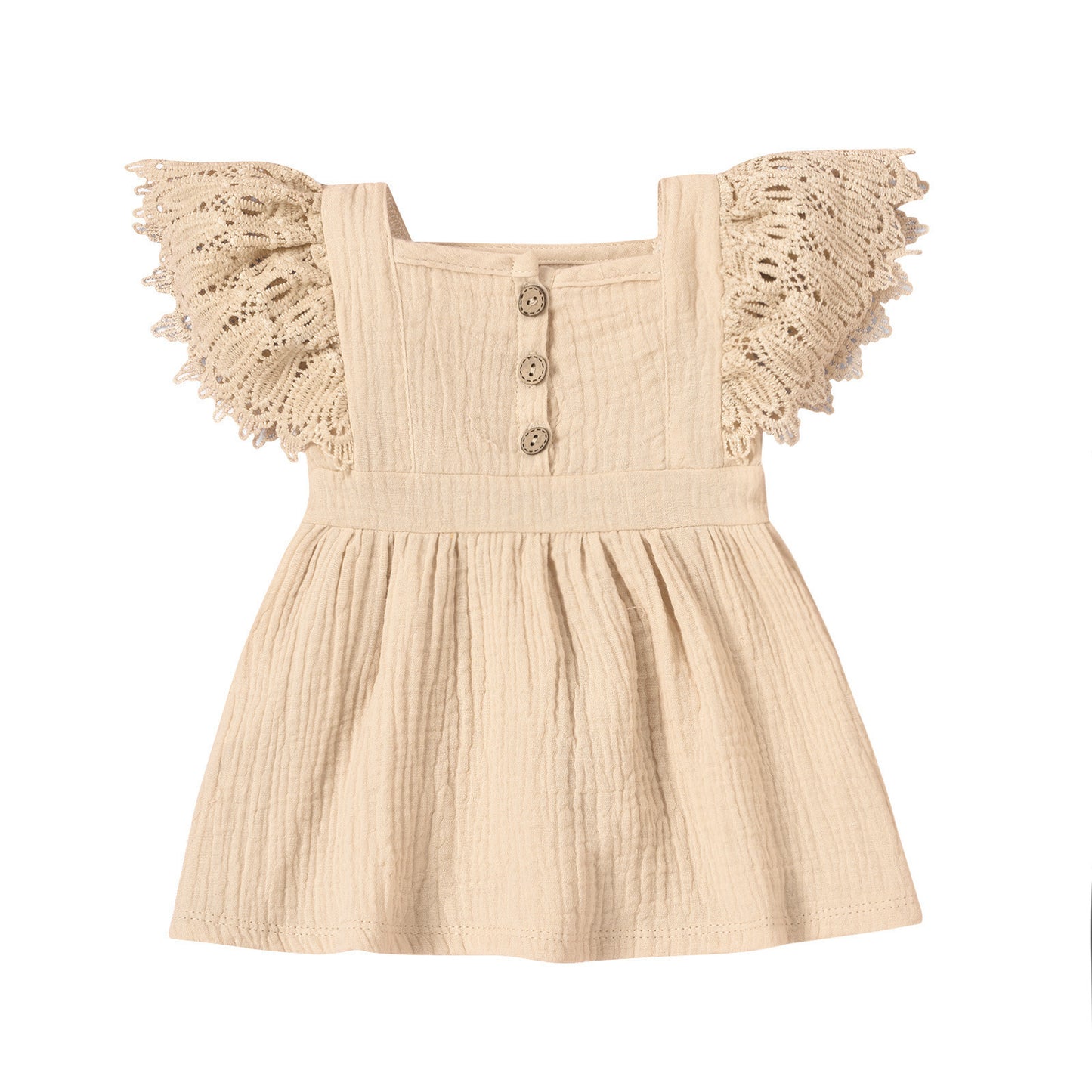Spring Infant Children's Solid Color Sleeveless Dress