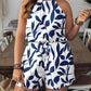 Strap Halter Printed Sleeveless Shorts Loose-fitting Jumpsuit