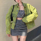 Women's Loose Vintage Denim Jacket Long Sleeve Top