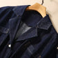 Robe en jean à revers, simple boutonnage, manches courtes, dégradé de couleurs, tendance, taille ajustée