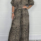 Women's Fashion Leopard Print Casual Jumpsuit