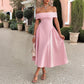 Elegant Tube Top Off-shoulder Dress Dress