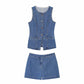 European And American Style Women's Vest Waist-tight Mid-waist Denim Shorts