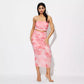 Women's Tie-dye Tube Top Printed Vest Skirt Suit