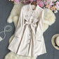 Women's Fashion Temperament Long-sleeved Shirt Dress