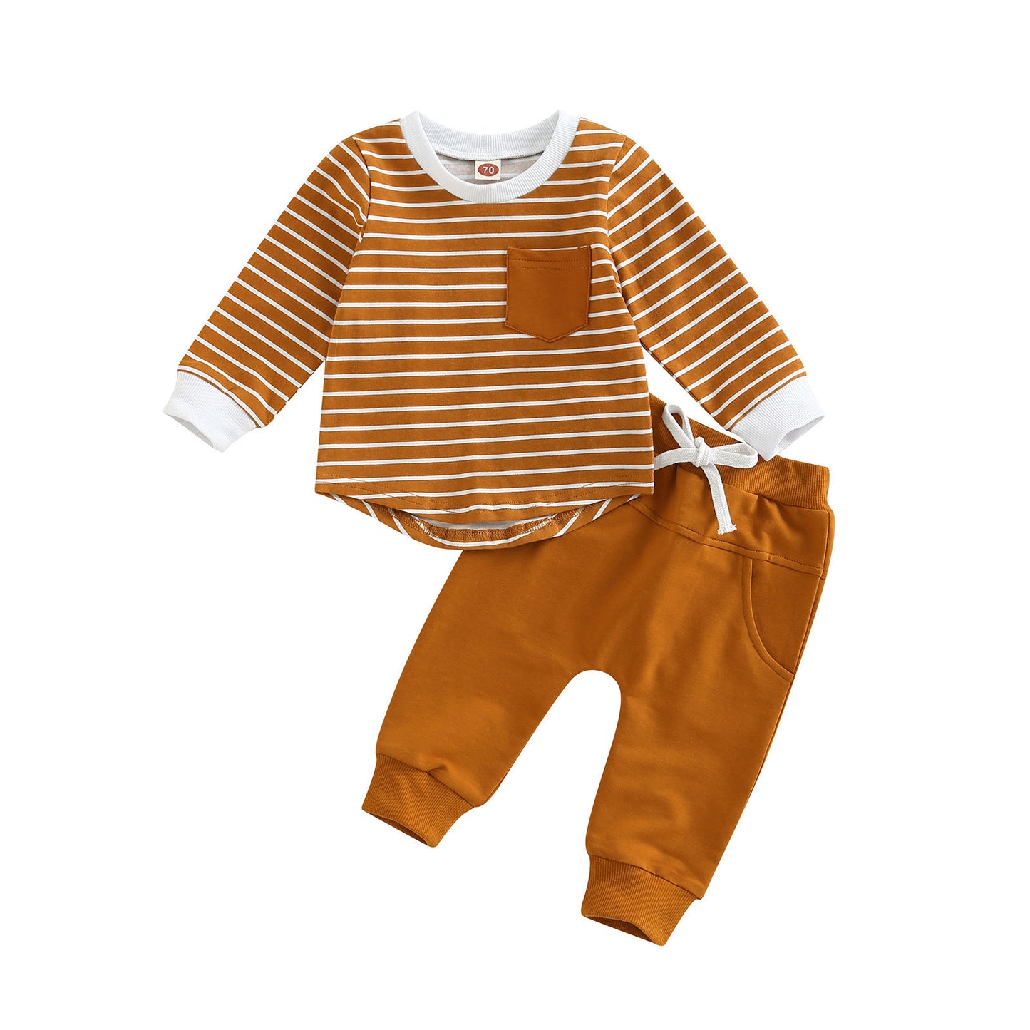 Costume rayé à manches longues tendance