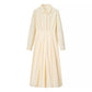 Women's Cotton Solid Color Long Sleeve Dress