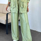 Women's Clothing Straight-leg Trousers Two-piece Set Solid Color Fashion