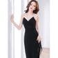 Robe à bretelles de couleur unie, élégante et tendance pour femme