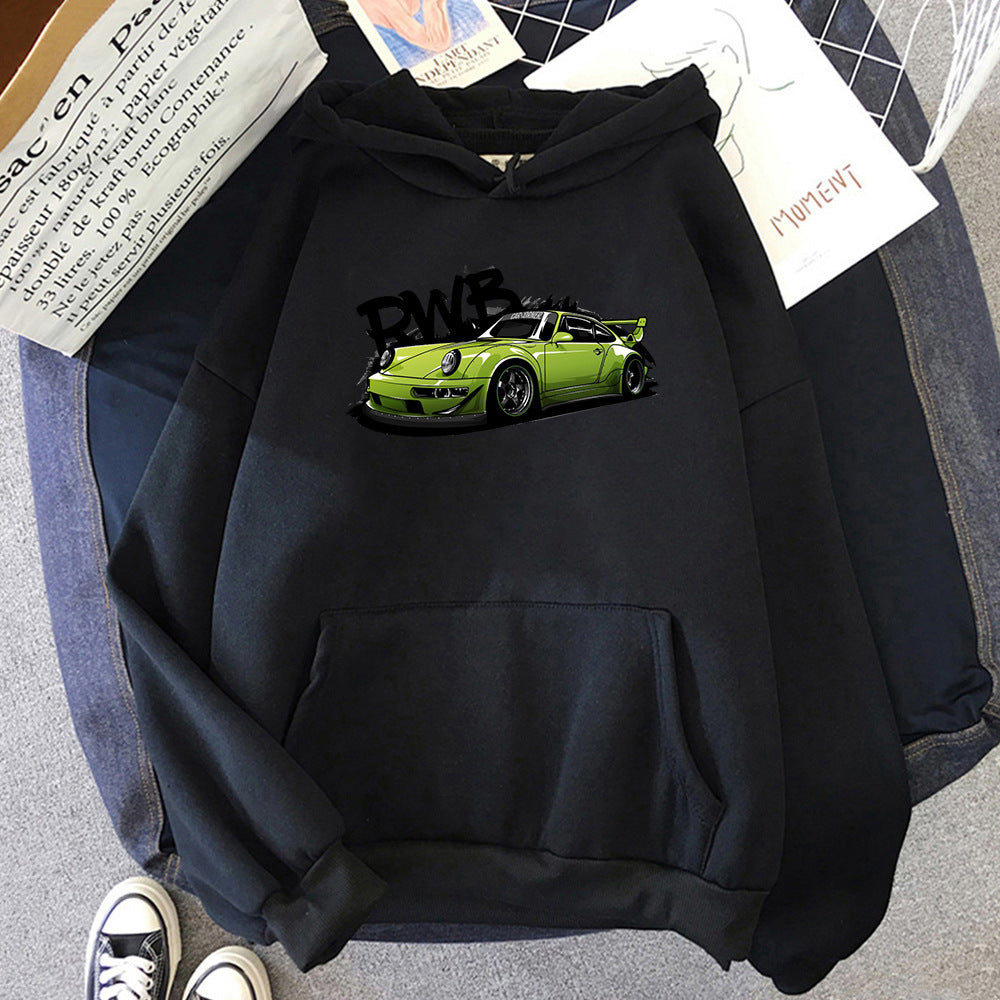 Sweat à capuche Initial D Fashion pour Porsche 911 RWB à manches longues