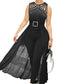 Women's Sleeveless Strapless Diamond Jumpsuit