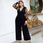 fat lady jumpsuit Deep V women overalls