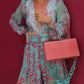 Full Screen Printed Chiffon Deep V Jumpsuit