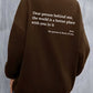 Pull ras du cou doublé polaire pour femme, imprimé slogan uni, simple et confortable, couleur unie