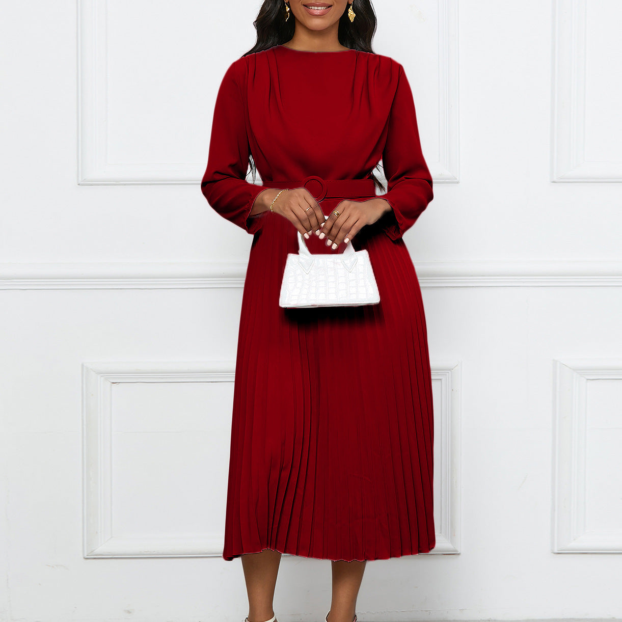 OL Solid Color African Plus Size Dress