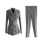 Women's two-piece plaid suit