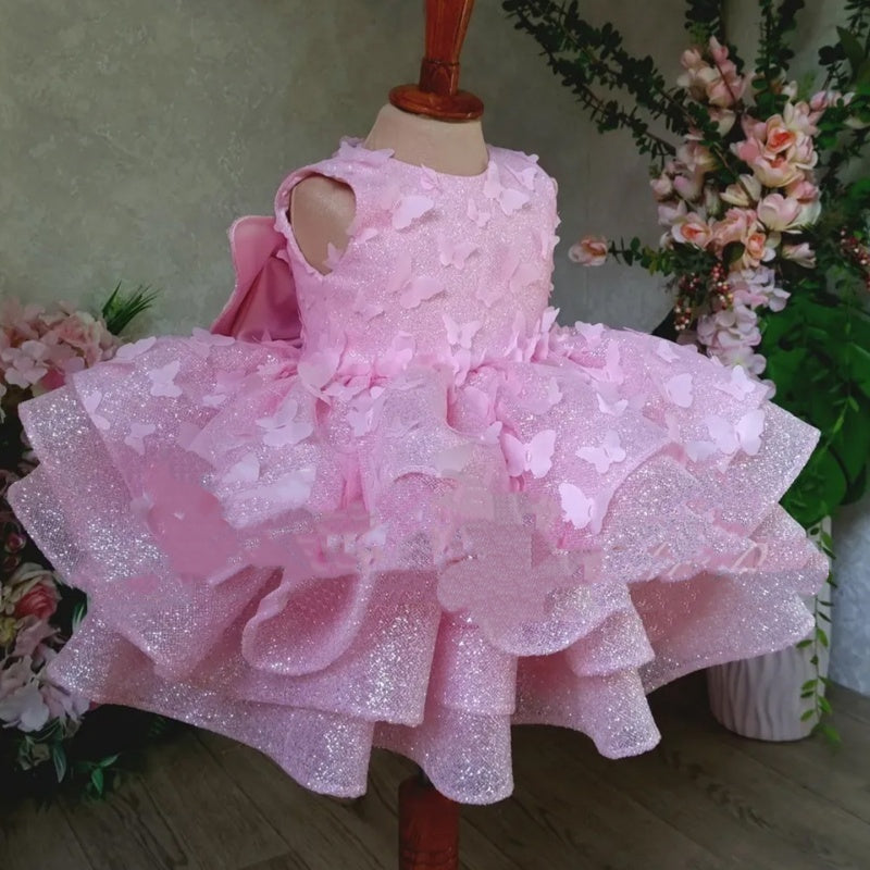 Summer New Sleeveless Three-dimensional Butterfly Decoration Female Treasure Dress