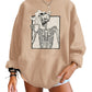 European And American Printed Long-sleeved Round Neck Women's Sweater Autumn And Winter Plus Size Top