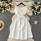 Chic Dress With A Bow-tie Waist Tie