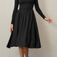 Women's Solid Color Long Sleeve Bottoming Dress