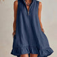 Pure-color Atmospheric Beach Dress Sleeveless Vacation Lace Dress For Women