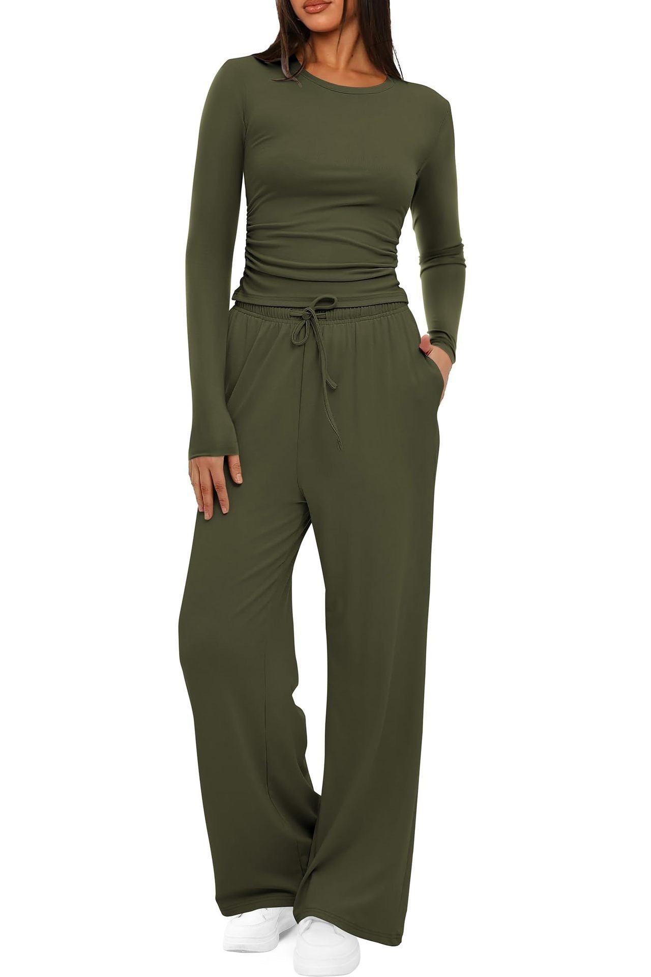 Women's Suit Long Sleeve Solid Color Casual Suit