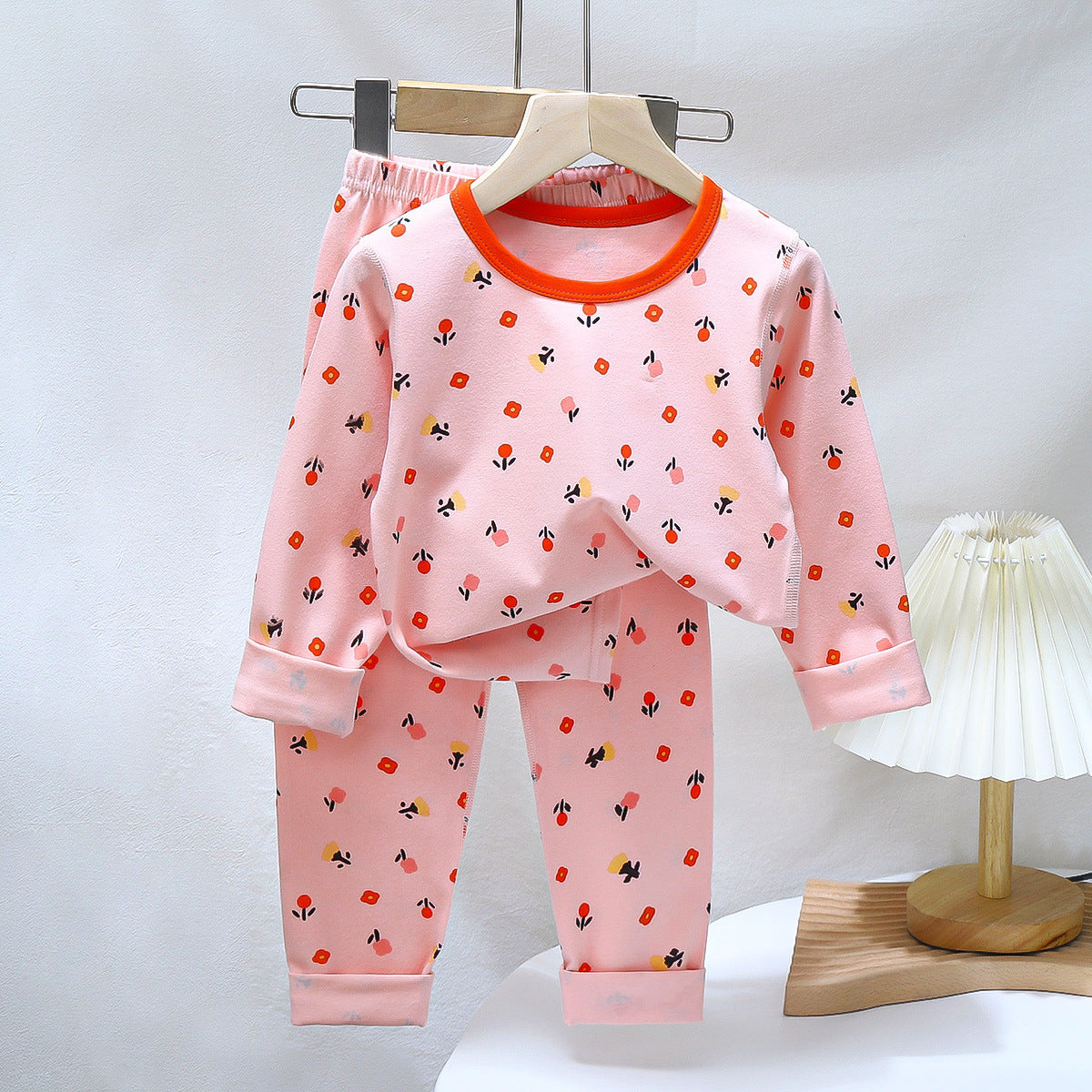 Ensemble de pyjama en coton pour enfants, sous-vêtements pour bébés, vêtements d'intérieur pour garçons, caleçons longs pour filles, haut et bas