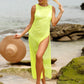 Women's Holiday Blouse Drawstring Strap See-through