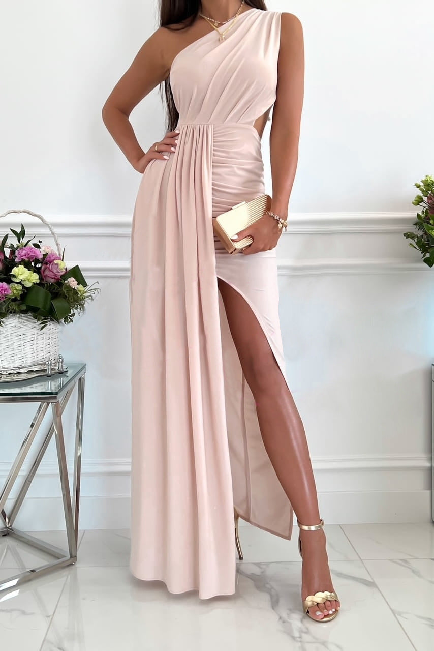 Robe d'été asymétrique pour femme avec imprimé floral élégant