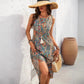 Women's Casual Print Round Neck Sleeveless Dress