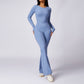 Leisure Horn Long Sleeve Yoga Jumpsuit