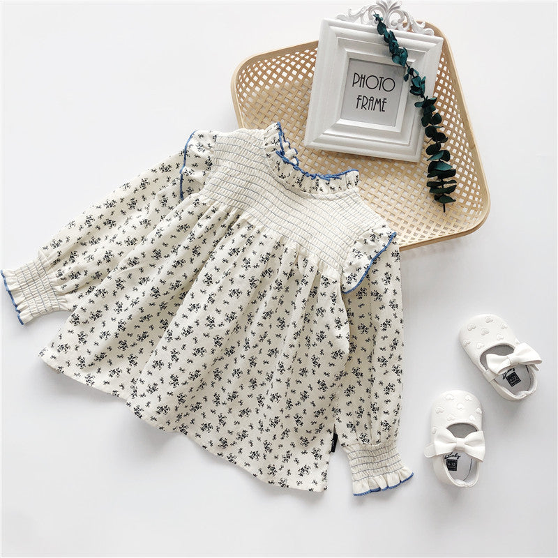 Lace Collar Floral Western Baby Doll Long-sleeved Shirt