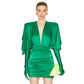 Vêtements pour femmes Robe style mondain Mode Col en V Plissé Vêtements bidirectionnels