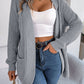 Cardigan en tricot à manches longues et poches décontractées pour l'automne et l'hiver 