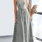 Patchwork Plaid Sling Elastic Large Swing Dress